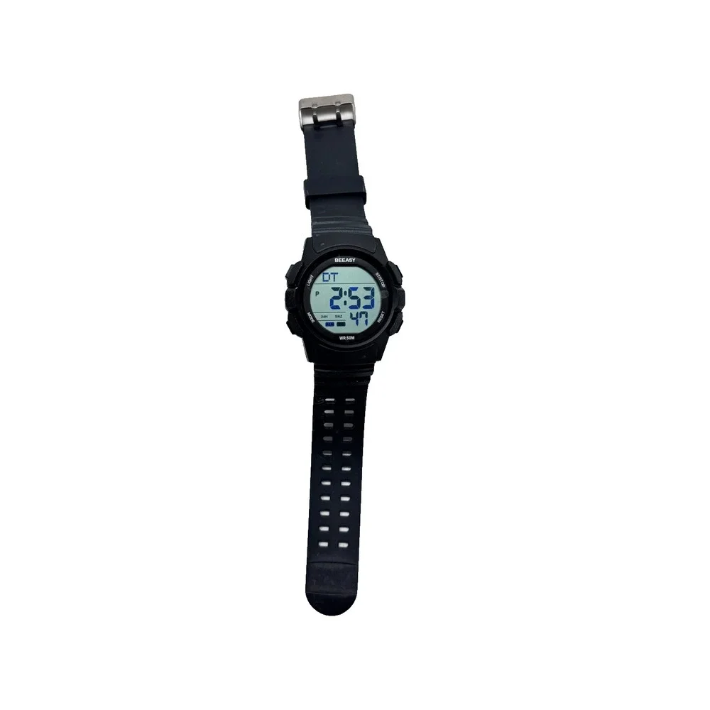 Beeasy Men Digital Sports Watch,Waterproof Watch with Stopwatch Black